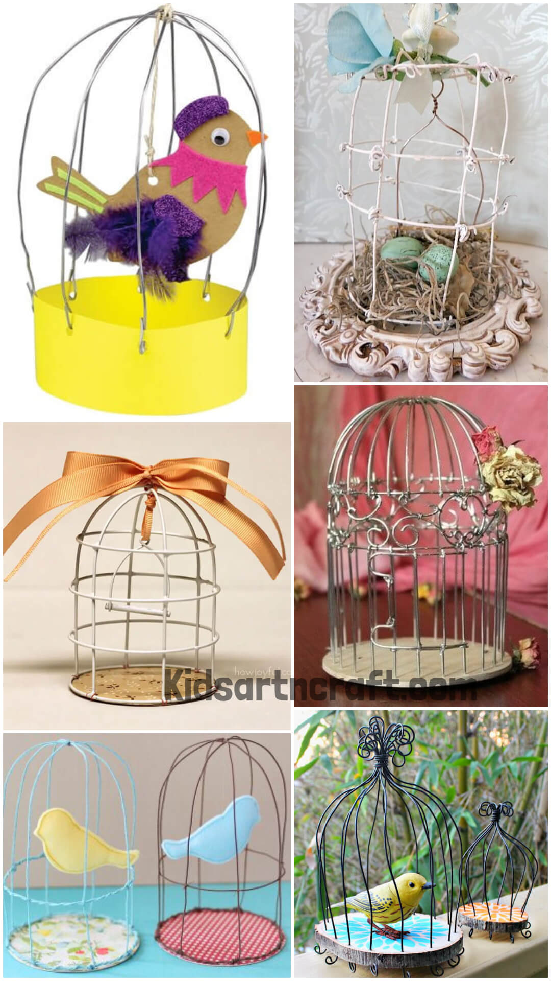 Beautiful Wire Birds & Bird Cage Crafts