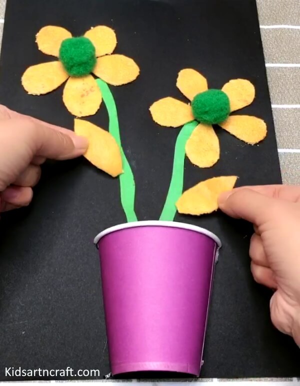 Easy Process To Make Super Cute Orange Peel Flower Craft Idea For Kids