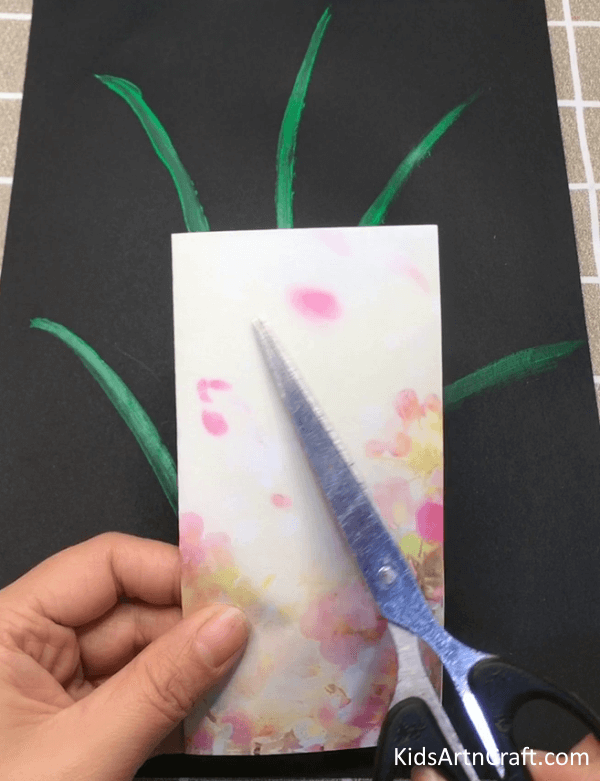 Easy Artwork To Make Colorful Painting Flower Craft Idea For Kids Using Scissor