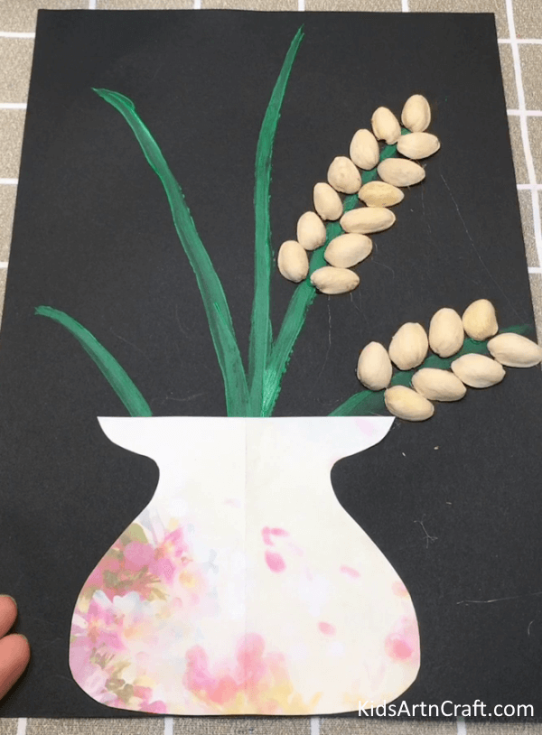 Cool Art Of Making Flower Painting Craft Idea For Kids Using Pista Shell