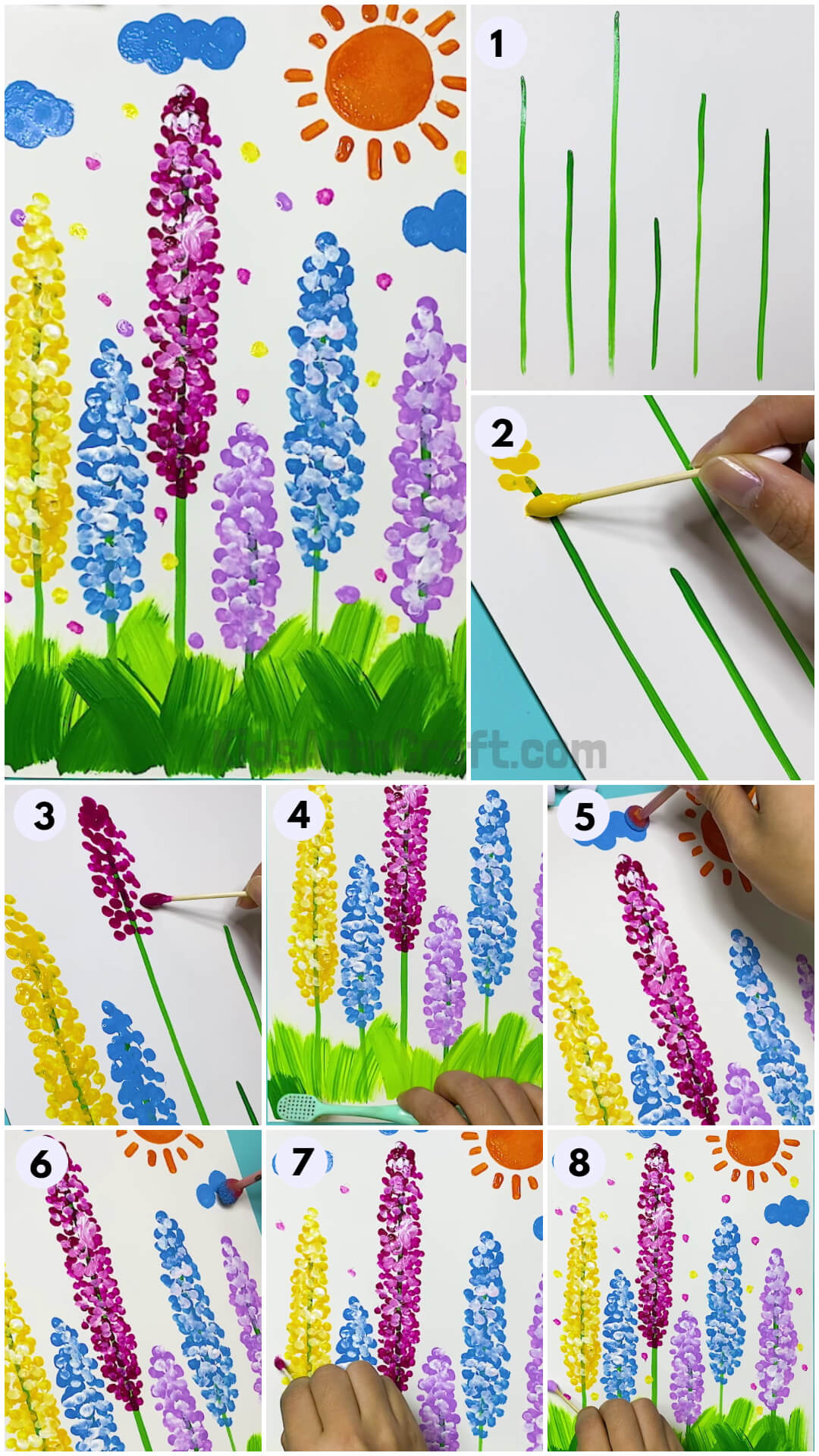 Colorful Trees Painting - Step by Step Tutorial