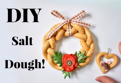 Cool Salt Dough Wreath Ornament Craft For Decor Salt Dough Wreath Ornaments