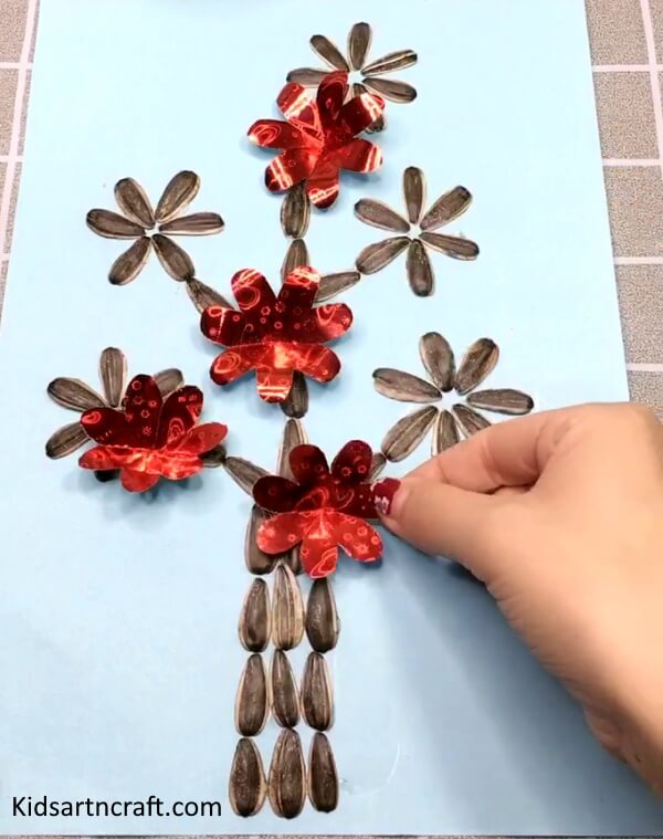 A Perfect Idea To Make Adorable Sunflower Seed Shell Tree Craft For Kids