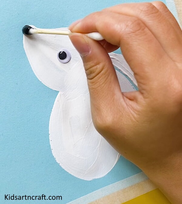 A Perfect Idea To Make Bunny Craft For Kids Using Earbud Cute Bunny & Flower Painting Art