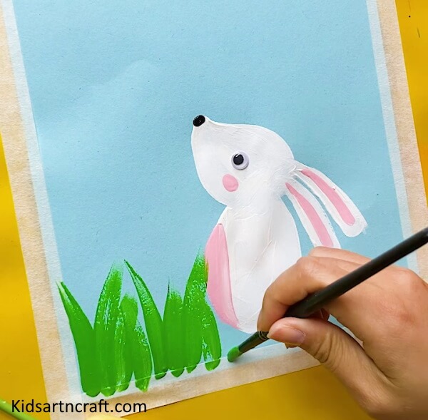 Homemade & Simple Process To Make Bunny With Flower Painting Art & Craft For Kids Cute Bunny & Flower Painting Art