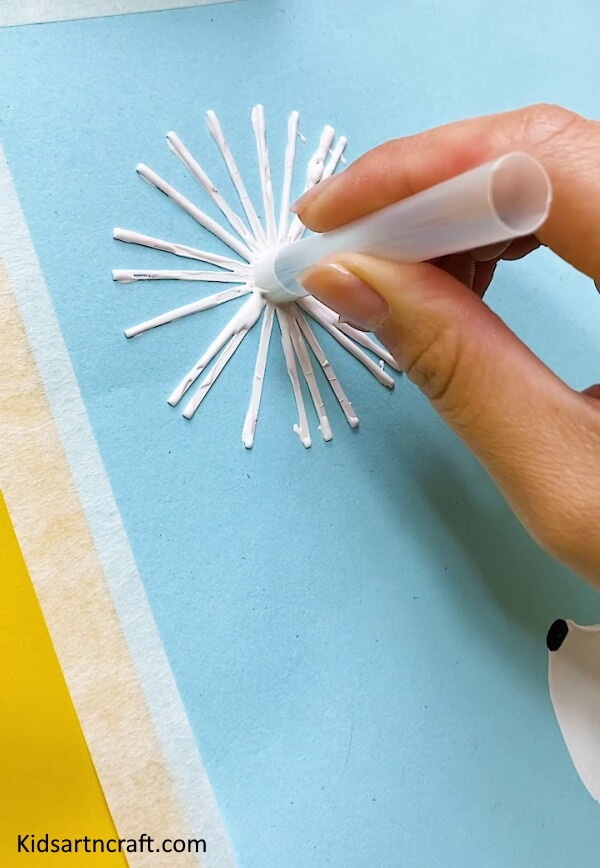 Easy & Simple Stamping Of White Color To Make Craft Flower Painting Art With Bunny 