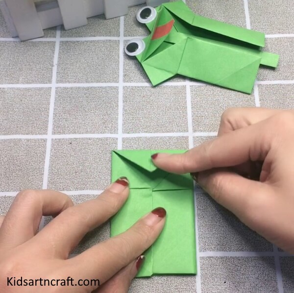 Easy Way To Make Paper Frog Craft Idea For Kids Cute Origami Frog For Kids - Step By Step Tutorial