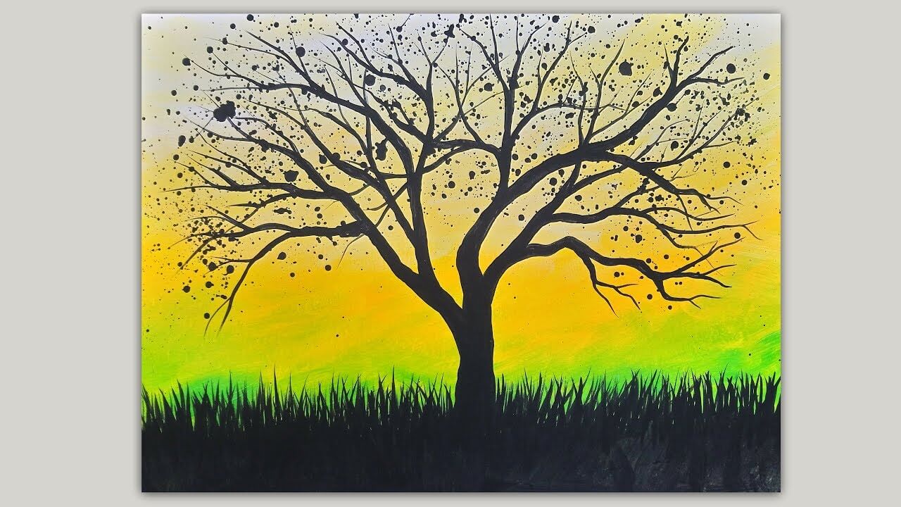 DIY Amazing Tree Painting With Youtube Tutorial