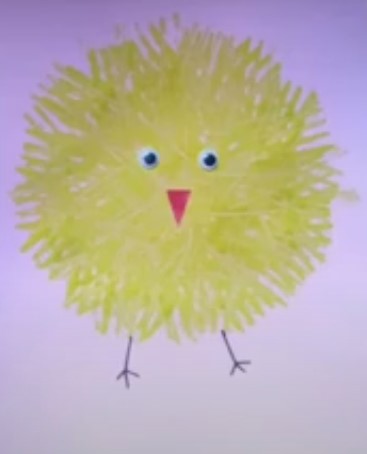 DIY Chick Fork Painting On Paper For ToddlersChick Fork Paintings For Toddlers