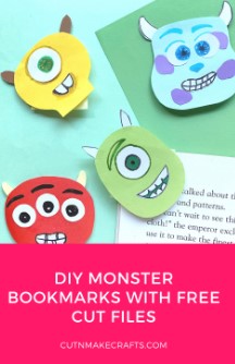DIY & Easy Monster Bookmark Craft Template For Adults Using Cardstock