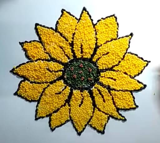 DIY Easy Sunflower Craft Using Seeds Easy Seeds Flower Crafts 