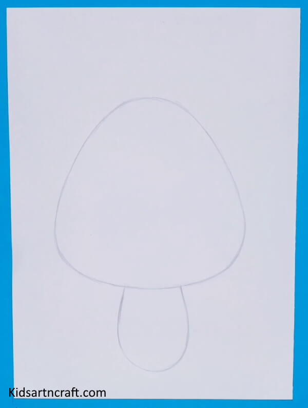 Starting With Drawing a Mushroom On Paper - Making an artistic design with mushroom seeds.
