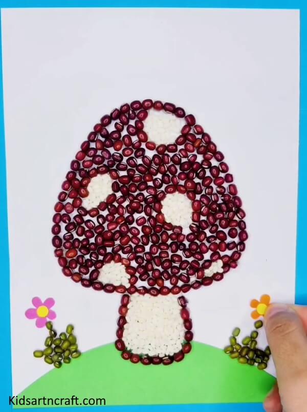 Pasting Another Flower - Make a Picture with Mushroom Spores