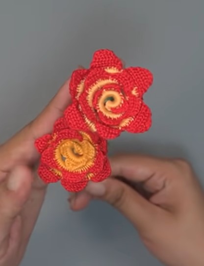 Double Shade Flower Craft With Embroidery Floss