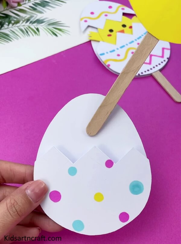 Easy To Learn How To Stick A Easter Chick Craft For KidsEaster Egg Chick Craft Using Popsicle Stick