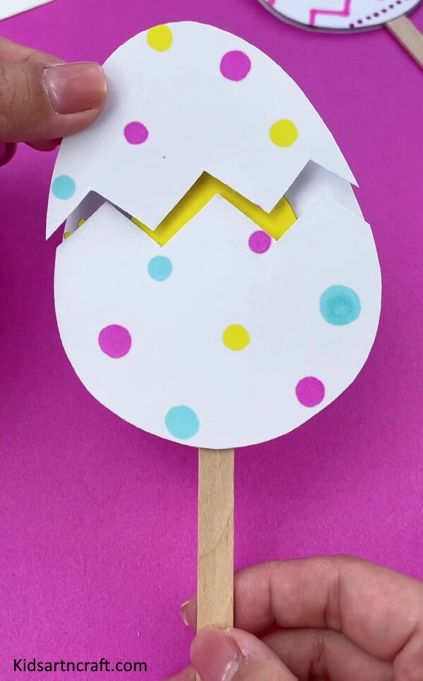 Cool Art to Cover The Easter Egg Chick Craft Using Origami PaperEaster Egg Chick Craft Using Popsicle Stick