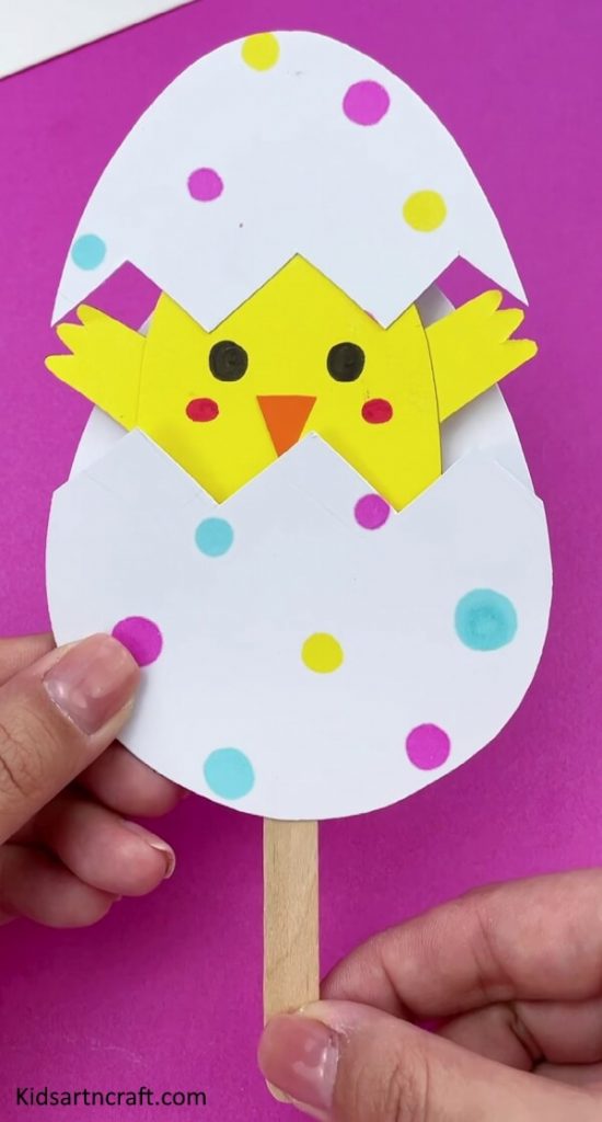Easter Egg Chick Craft Using Popsicle Stick Kids Art & Craft