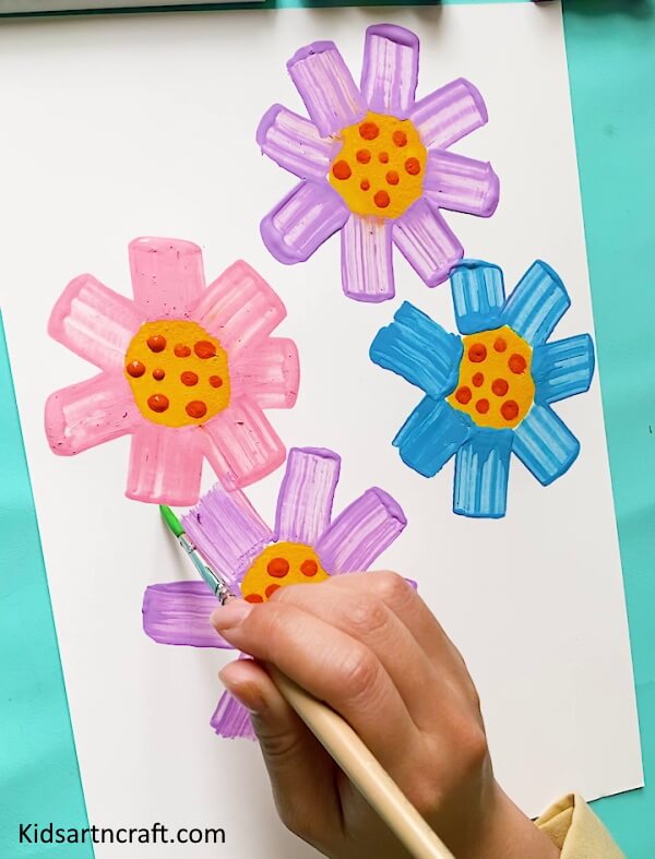 Easy Flower Stump Painting Art Tutorial for Kids