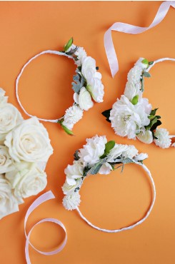 Easy DIY White Flower Crown Kit Ideas For Wedding
