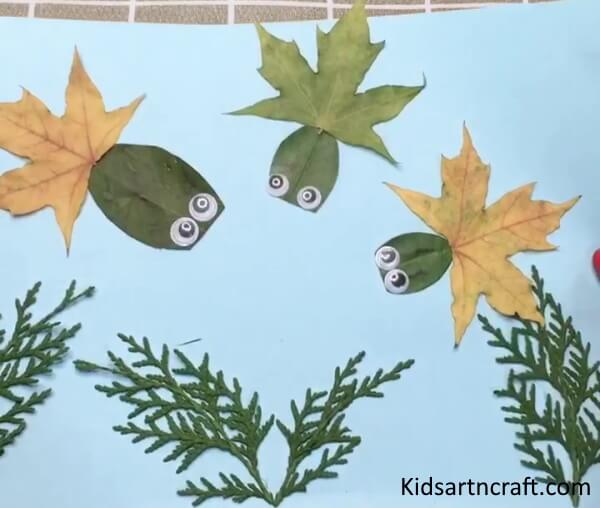 Cool Artwork Of Leaf Craft Idea For Kids To Make With Parents