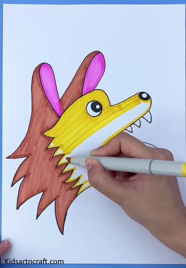 A Colorful Sketch Pen Is Used To Make Handprint Painting Dog Craft For Kids Easy & Simple Handprint Dog Painting For Kids