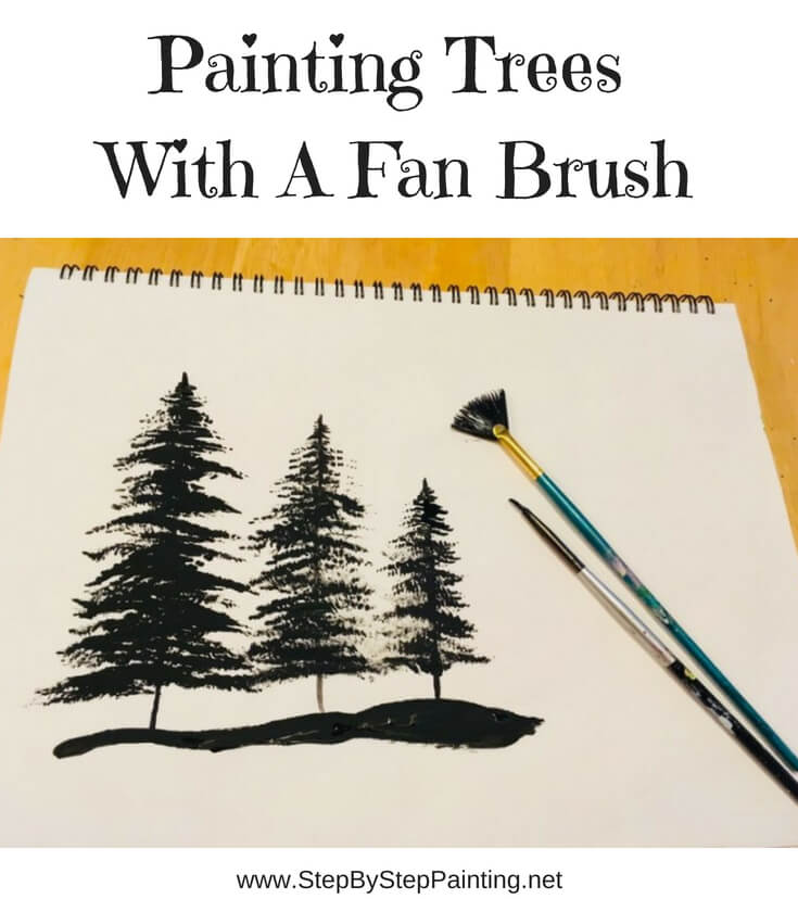 Easy To Make Watercolor Tree Painting With Fan Brush
