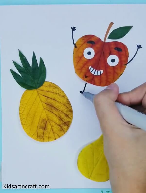 Creative Idea To Make Paper Fruit Craft For KidsFruit Craft For Kids Using Leaves