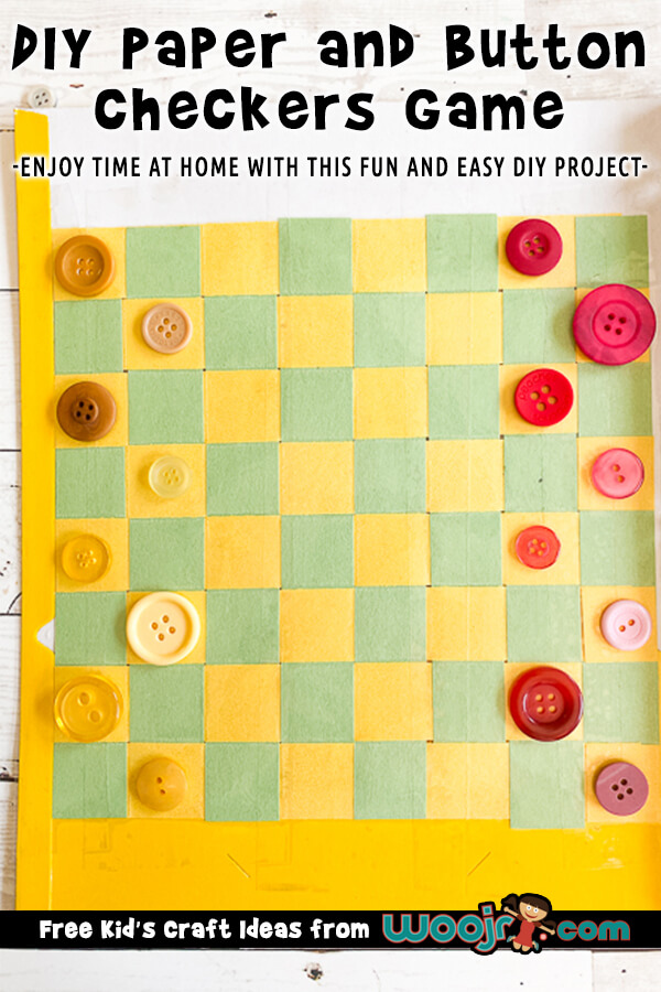 Fun Checker Game Craft Project With Paper & Buttons