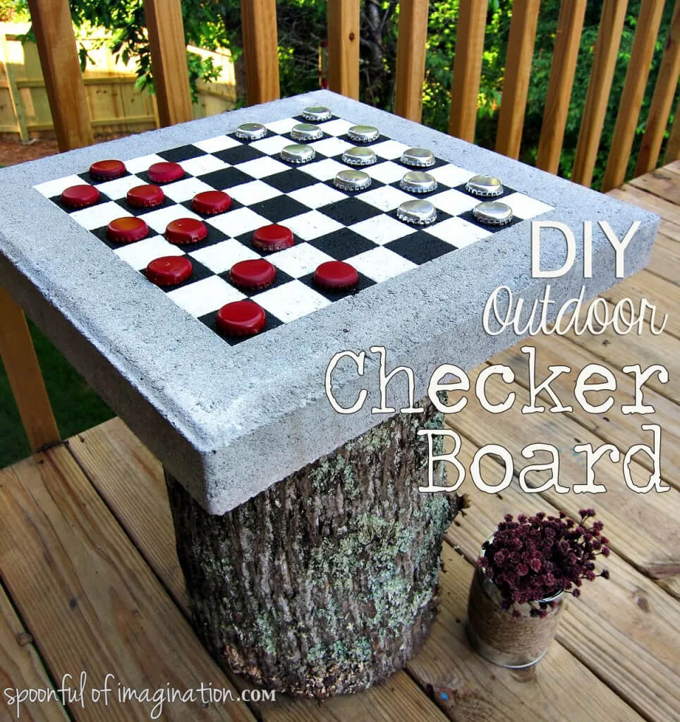 Fun Outdoor Checkerboard Craft Activity For Kids