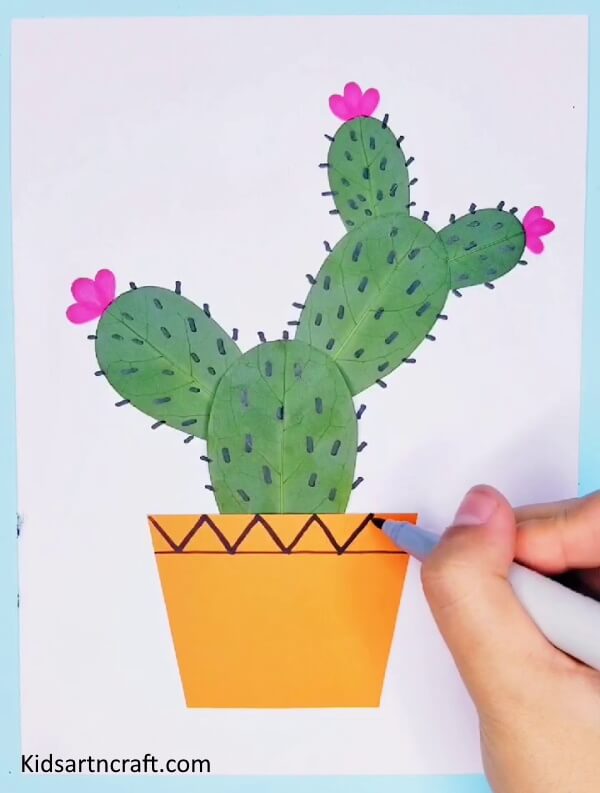 Homemade Decorative Cactus Flower Pot Art Idea For KidsFun To Make Cactus &amp; Flowerpot Art &amp; Craft