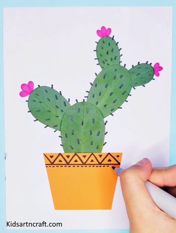 A Pretty Idea To Make Cactus Flower Pot Art & Craft Using Paper