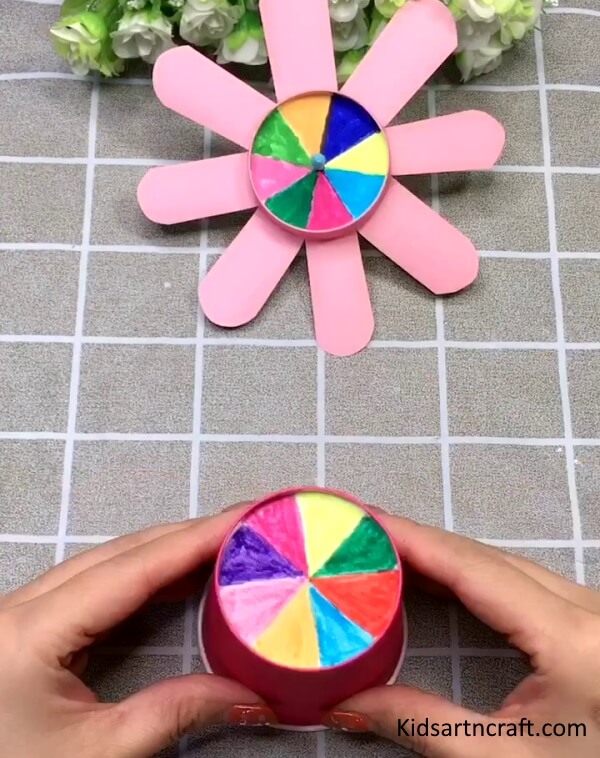 Creative Activity To Make Cute Spinning Toy Craft Idea For Kids Fun To Make Paper Cup Spinning Toy Craft For Kids - Step by Step Tutorial