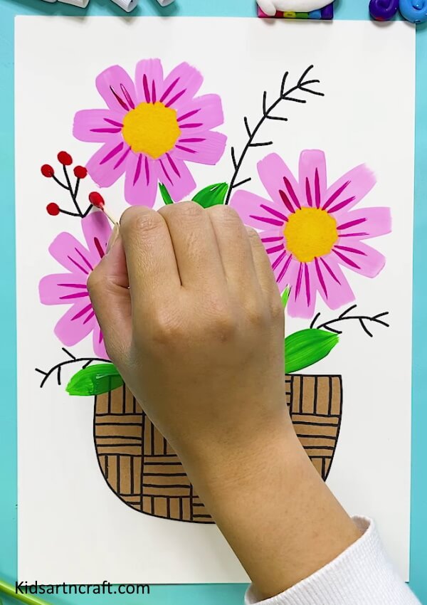 Creativity Idea To Make Perfect Flower Painting With Pot Idea Using MatchstickFun to Make Beautiful Flower Painting Art With Flower Pot