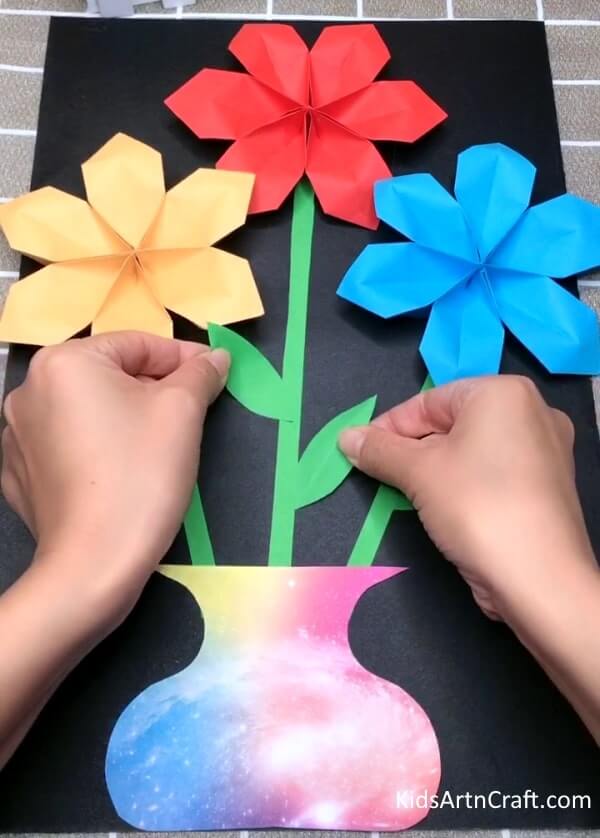 Handmade Paper Flower Craft Idea For Kids 