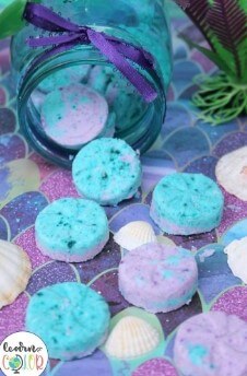 Lavender & Rose Mermaid Bath Bombs Recipe Idea For BeautyMermaid Bath Bomb Craft Ideas