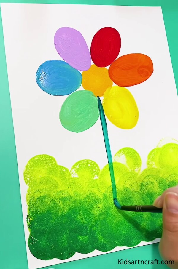 Simple & Fun To Make Flower Painting Art Idea For Kids
