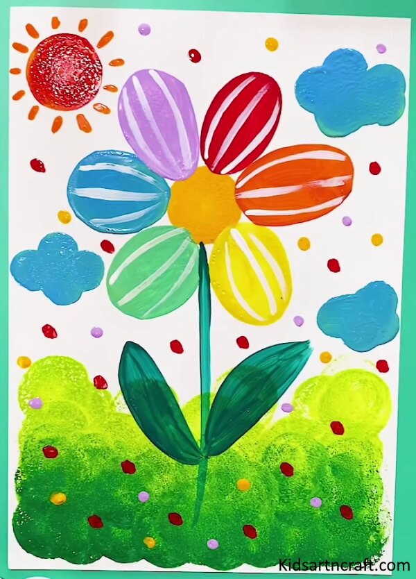 Easy Way To Make Cute Sunflower Painting Art Idea For kids