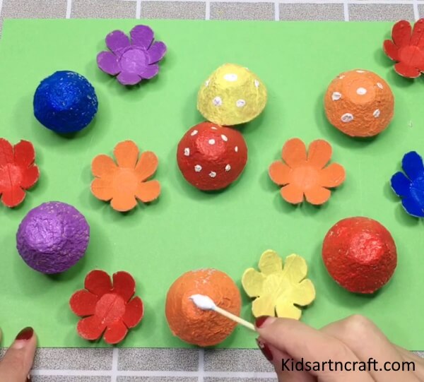 Cool Activities To Make Decorative Flower & Mushroom Craft Idea For Kids Recycled Egg Tray Mushroom & Flower Craft - Step by Step Tutorial
