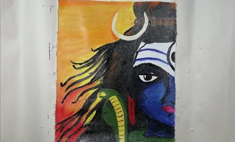 Shivratri Art Tutorial Using Watercolor Painting