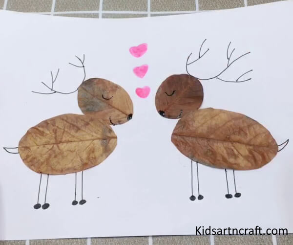 Adorable Fall Leaves Reindeer Craft Idea For Kids At Home Simple Fall Leaf Reindeer Artwork - Step by Step Tutorial