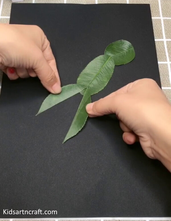 A Simple Art To Make Leaves Drawing Bird Craft For Kids Simple Recycled Bird Art With Leaves - Step by Step Tutorial