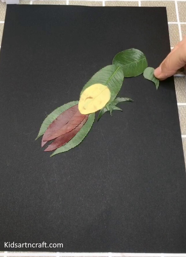 A Beautiful Creative Idea To Make Bird Craft Idea For Kids Using On Paper Simple Recycled Bird Art With Leaves - Step by Step Tutorial