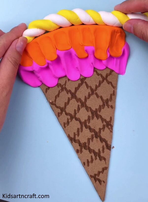 Step By Step Making Cool Art Of Clay Ice-Cream Craft Idea For Kids Simple & Tasty Ice-Cream Craft Using Clay