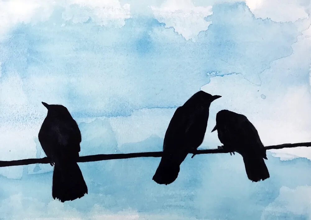  Easy Silhouette painting for beginners 