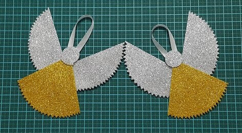 Sliver & Golden Glittery Angel Craft Idea for Kids