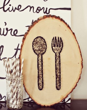 Spoon & Fork Hanging Decoration Art Idea For Kitchen Wall