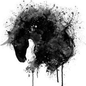 Unique & Attractive Horse Silhouette Painting For Decoration