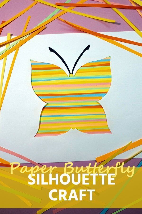 Adorable Butterfly Silhouette Craft With Colorful Paper