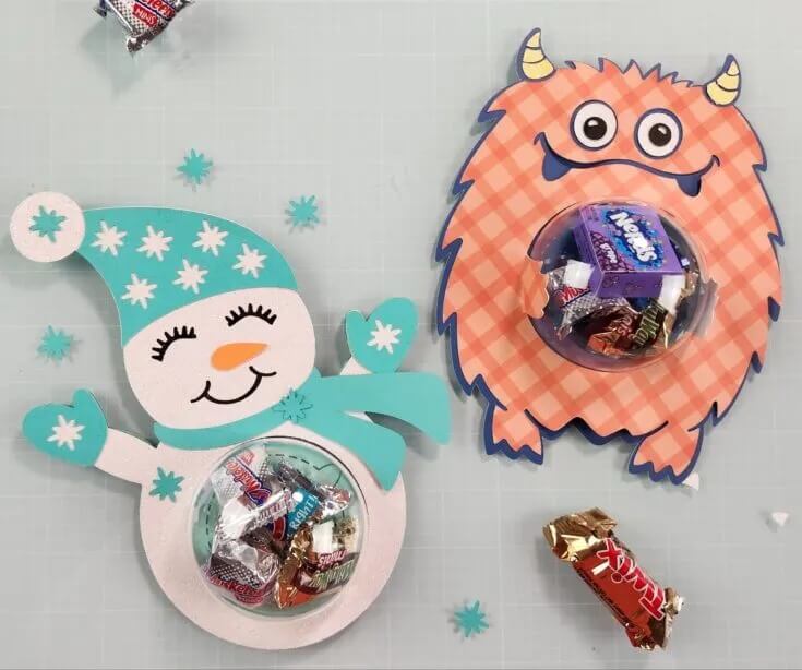 Adorable Cricut Candy Holder Craft Project Using Cardstock