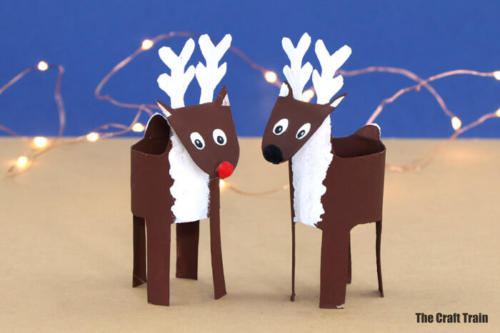 Adorable Paper Towel Roll Reindeer Craft Activity For WinterPaper Towel Roll Crafts
